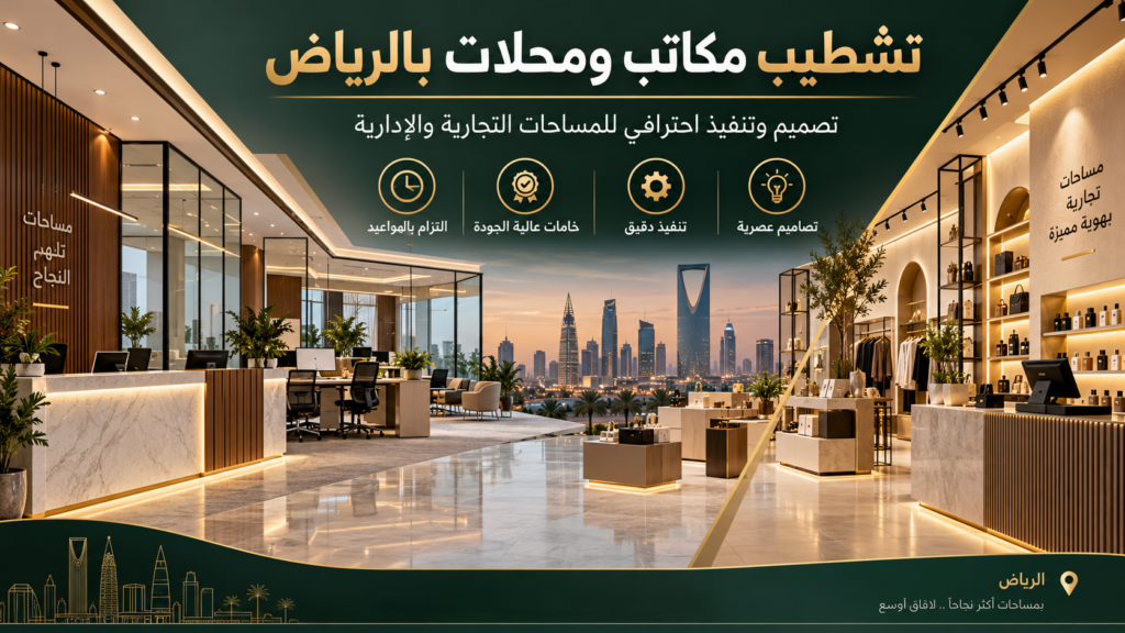 تشطيب مكاتب ومحلات بالرياض